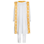 Men's White Embroidered Dashiki Top & Trouser Set - Free Delivery Worldwide only at Flexi Africa