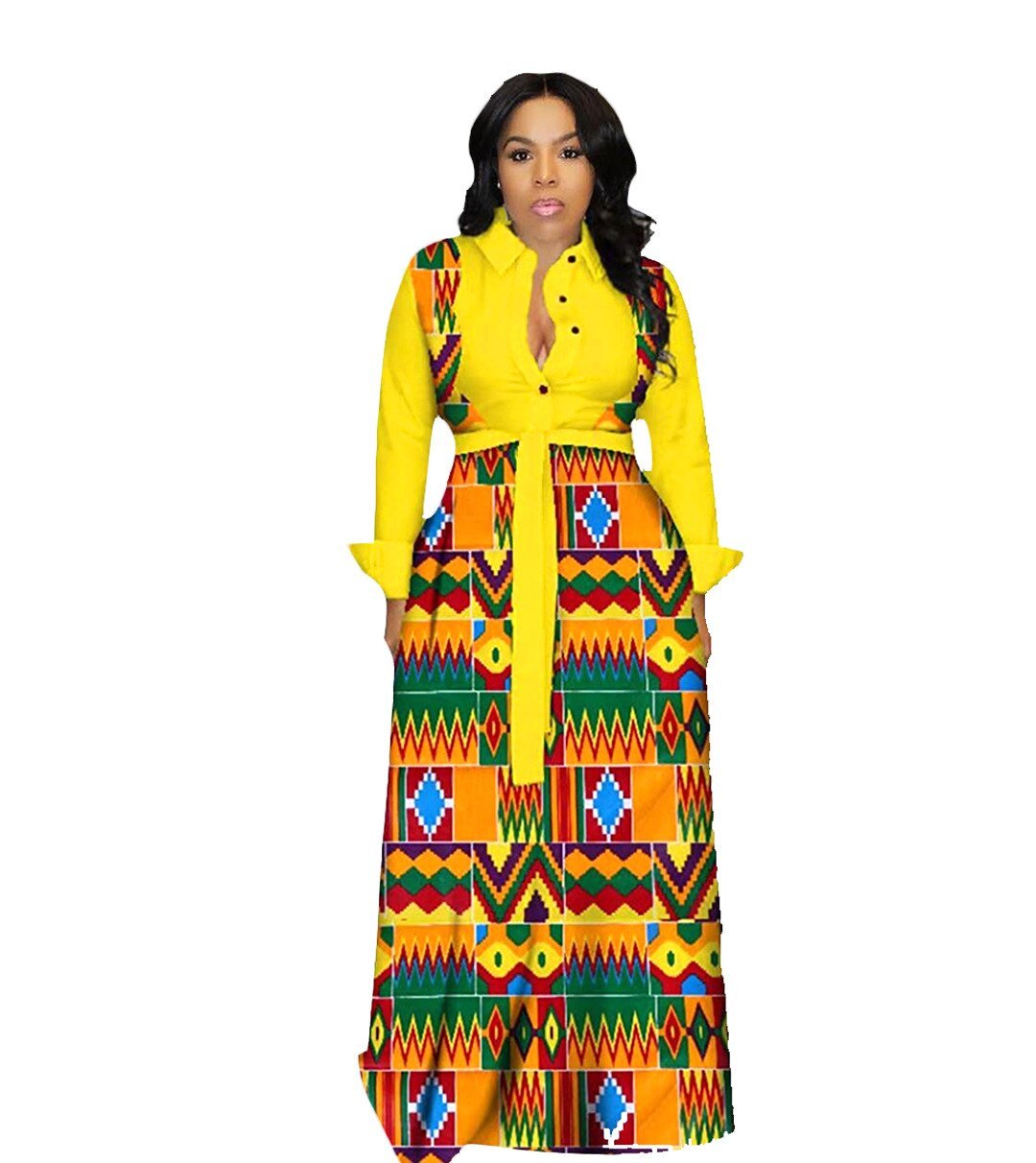 Multicolored African Dresses for Women in New Muslim Fashion - Abayas, Dashikis, Kaftans, and Long Maxi Dresses - Flexi Africa - Flexi Africa offers Free Delivery Worldwide - Vibrant African traditional clothing showcasing bold prints and intricate designs