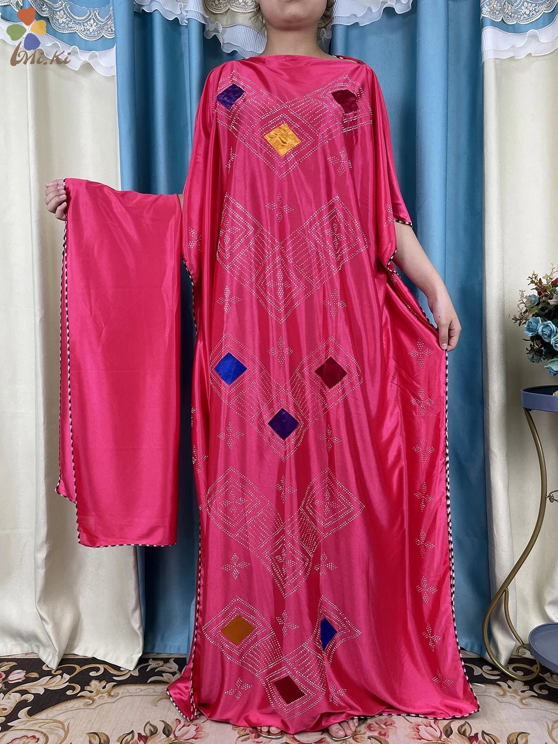 Muslim Prayer Clothing 2024 New African Abaya Women Clothing inlaid with Mubarak Dubai luxury clothing Islamic Clothing - Flexi Africa - Flexi Africa offers Free Delivery Worldwide - Vibrant African traditional clothing showcasing bold prints and intricate designs