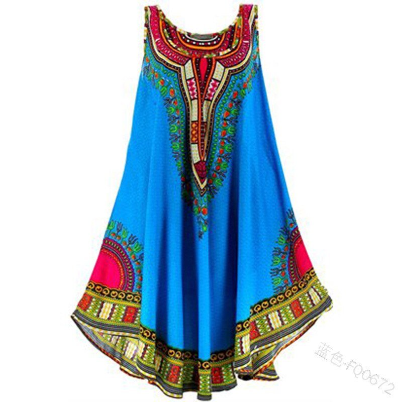 National-Inspired Vest Printed Dress for Women, Celebrating Cultural Elegance and Feminine Allure - Flexi Africa
