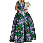 One - Shoulder African Print Dress for Women – Dashiki Bazin Style Party Gown - Free Delivery Worldwide only at Flexi Africa