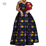 One - Shoulder African Print Dress for Women – Dashiki Bazin Style Party Gown - Free Delivery Worldwide only at Flexi Africa
