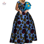 One - Shoulder African Print Dress for Women – Dashiki Bazin Style Party Gown - Free Delivery Worldwide only at Flexi Africa