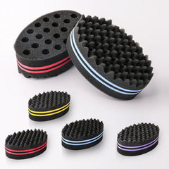 Oval Double Sides Magic Twist Hair Brush Sponge Brush For Natural Afro Coil Wave Dread Sponge Brushes Braids Braiding - Flexi Africa - Flexi Africa offers Free Delivery Worldwide - Vibrant African traditional clothing showcasing bold prints and intricate designs