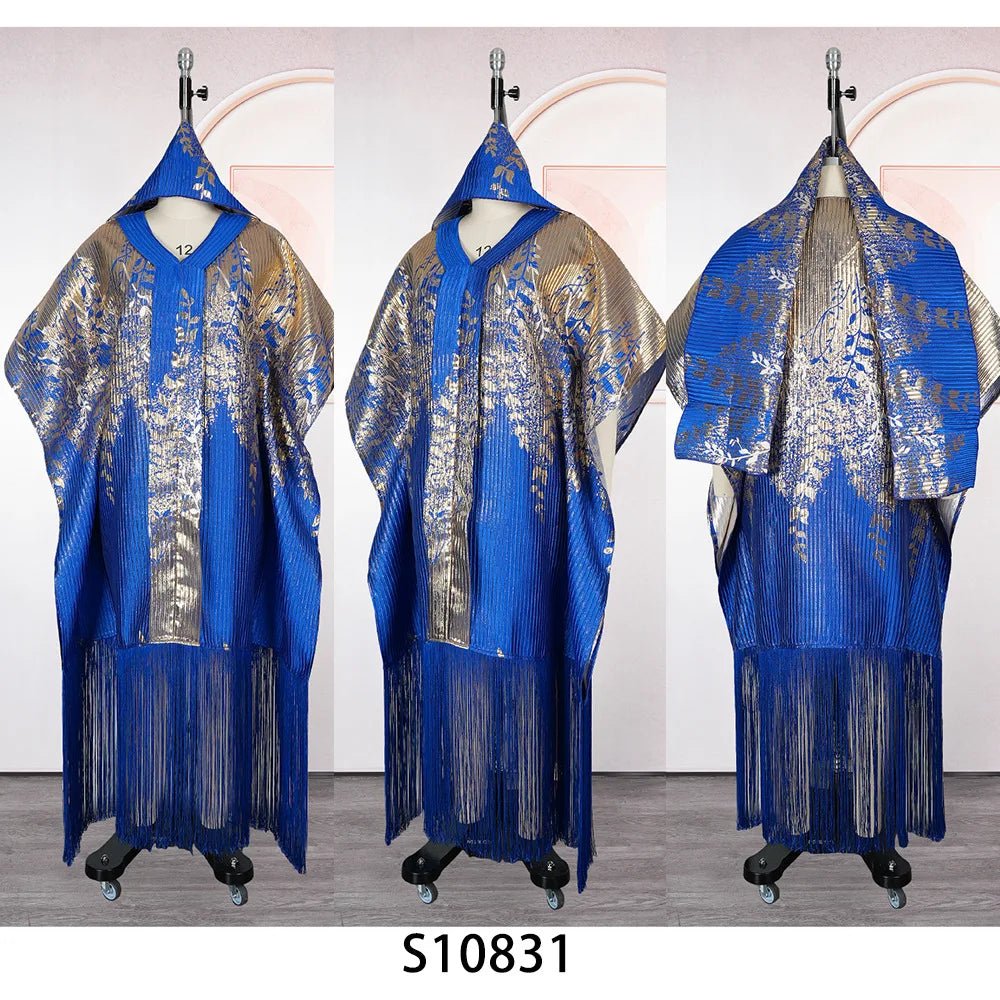 Plus Size African Buba Dress Set for Women – Loose Dolman Sleeve Dashiki Abaya Robe 2PC - Free Delivery Worldwide only at Flexi Africa