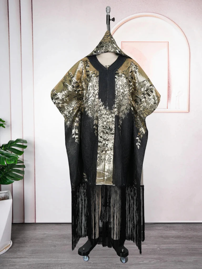Plus Size African Buba Dress Set for Women – Loose Dolman Sleeve Dashiki Abaya Robe 2PC - Free Delivery Worldwide only at Flexi Africa