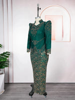 Plus Size African Ankara Long Dress for Women – Elegant Wedding Party Gown - Free Delivery Worldwide only at Flexi Africa