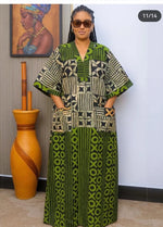Plus Size African Dashiki Maxi Dress – Traditional Ankara Kaftan Robe & Elegant Long Gown - Free Delivery Worldwide only at Flexi Africa