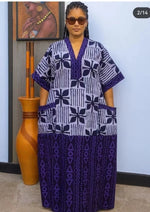 Plus Size African Dashiki Maxi Dress – Traditional Ankara Kaftan Robe & Elegant Long Gown - Free Delivery Worldwide only at Flexi Africa