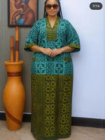 Plus Size African Dashiki Maxi Dress – Traditional Ankara Kaftan Robe & Elegant Long Gown - Free Delivery Worldwide only at Flexi Africa