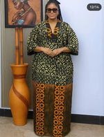 Plus Size African Dashiki Maxi Dress – Traditional Ankara Kaftan Robe & Elegant Long Gown - Free Delivery Worldwide only at Flexi Africa