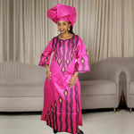 Plus Size African Embroidered Abaya for Women – Elegant Modest Party & Church Maxi Dress - Free Delivery Worldwide only at Flexi Africa