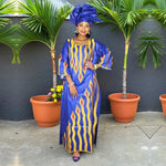 Plus Size African Embroidered Abaya for Women – Elegant Modest Party & Church Maxi Dress - Free Delivery Worldwide only at Flexi Africa