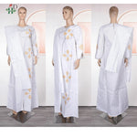 Plus Size African Kaftan Dress for Women – Embroidered Bazin Riche Wedding, Party & Church Gown - Free Delivery Worldwide only at Flexi Africa