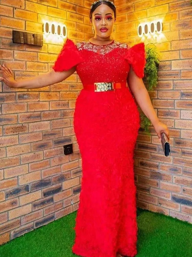 Plus Size Evening Dresses Women African Luxury Gown Elegant Wedding Party Long Dress - Free Delivery Worldwide only at Flexi Africa