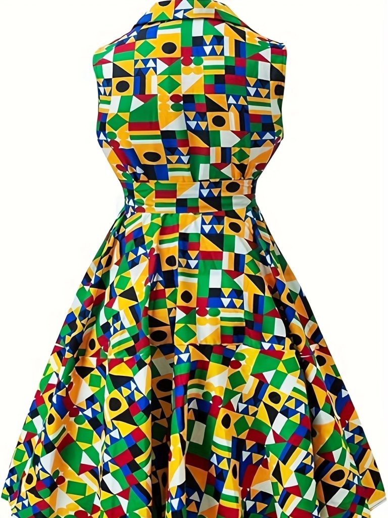 Plus Size Women's Fitted Waist Belt Dress – Flattering Elegant Curve - Enhancing Design - Free Delivery Worldwide only at Flexi Africa