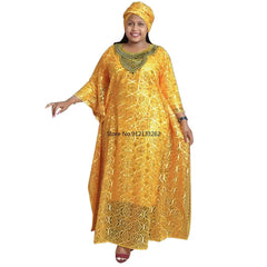 Radiant African Dashiki Dresses Vibrant Spring and Summer Fashion in Blue and Yellow - Flexi Africa - www.flexiafrica.com