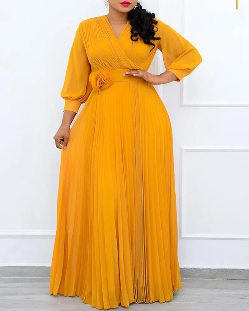 Radiant Summer Styles: Plus Size African Dresses in Vibrant Yellow - Flexi Africa - Free Delivery www.flexiafrica.com