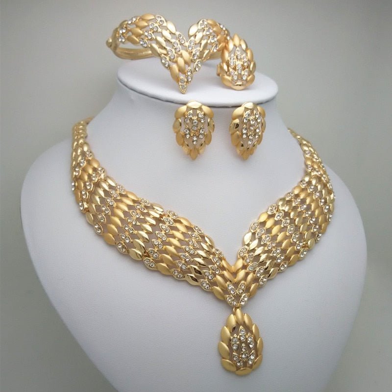 Regal African Beads Set - Stunning Bridal Jewelry Sets and Wedding Accessories - Flexi Africa - Free Delivery Worldwide
