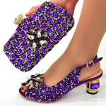 Silver Nigerian Women’s Shoes and Bag Set – Elegant African Fashion Wedding & Party Matching Set - Free Delivery Worldwide only at Flexi Africa