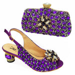 Silver Nigerian Women’s Shoes and Bag Set – Elegant African Fashion Wedding & Party Matching Set - Free Delivery Worldwide only at Flexi Africa
