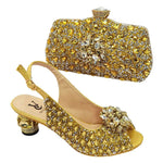 Silver Nigerian Women’s Shoes and Bag Set – Elegant African Fashion Wedding & Party Matching Set - Free Delivery Worldwide only at Flexi Africa