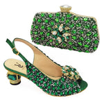 Silver Nigerian Women’s Shoes and Bag Set – Elegant African Fashion Wedding & Party Matching Set - Free Delivery Worldwide only at Flexi Africa