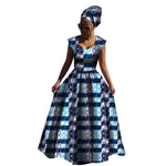 Sleeveless African Maxi Dress for Women – High Waist Elegant Party Gown - Free Delivery Worldwide only at Flexi Africa