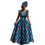 Sleeveless African Maxi Dress for Women – High Waist Elegant Party Gown - Free Delivery Worldwide only at Flexi Africa