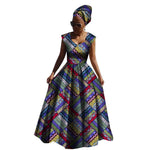 Sleeveless African Maxi Dress for Women – High Waist Elegant Party Gown - Free Delivery Worldwide only at Flexi Africa