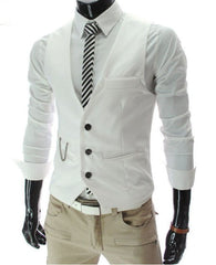 Slim-Fit Casual Dress Vests for Men - Comfortable Polyester-Cotton Broadcloth Fabric for Everyday Style - Flexi Africa