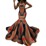 Strapless African Wax Cotton Maxi Dress - Free Delivery Worldwide only at Flexi Africa