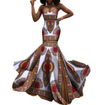 Strapless African Wax Cotton Maxi Dress - Free Delivery Worldwide only at Flexi Africa
