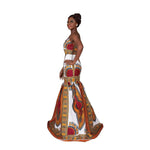 Strapless African Wax Cotton Maxi Dress - Free Delivery Worldwide only at Flexi Africa