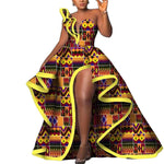 Strapless Ankara Maxi Dress for Women – Dashiki - Inspired African Floral Print Party Gown - Free Delivery Worldwide only at Flexi Africa