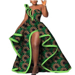 Strapless Ankara Maxi Dress for Women – Dashiki - Inspired African Floral Print Party Gown - Free Delivery Worldwide only at Flexi Africa