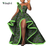 Strapless Ankara Maxi Dress for Women – Dashiki - Inspired African Floral Print Party Gown - Free Delivery Worldwide only at Flexi Africa