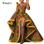 Strapless Ankara Maxi Dress for Women – Dashiki - Inspired African Floral Print Party Gown - Free Delivery Worldwide only at Flexi Africa
