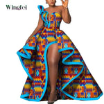 Strapless Ankara Maxi Dress for Women – Dashiki - Inspired African Floral Print Party Gown - Free Delivery Worldwide only at Flexi Africa
