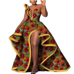 Strapless Ankara Maxi Dress for Women – Dashiki - Inspired African Floral Print Party Gown - Free Delivery Worldwide only at Flexi Africa