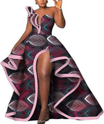 Strapless Ankara Maxi Dress for Women – Dashiki - Inspired African Floral Print Party Gown - Free Delivery Worldwide only at Flexi Africa