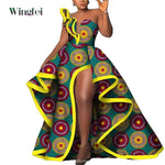 Strapless Ankara Maxi Dress for Women – Dashiki - Inspired African Floral Print Party Gown - Free Delivery Worldwide only at Flexi Africa