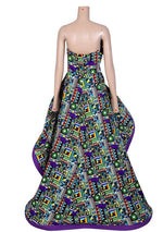 Strapless Ankara Maxi Dress for Women – Dashiki - Inspired African Floral Print Party Gown - Free Delivery Worldwide only at Flexi Africa
