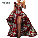 Strapless Ankara Maxi Dress for Women – Dashiki - Inspired African Floral Print Party Gown - Free Delivery Worldwide only at Flexi Africa