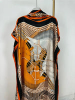 Stunning Africa Patterned Kaftan Dress for Women's Plus Size Ramadan Clothing - Free Delivery Worldwide only at Flexi Africa