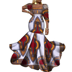 Stunning African Wax Print Dresses: Elevate Your Wedding Party Look with Elegant - Flexi Africa - Free Delivery Worldwide