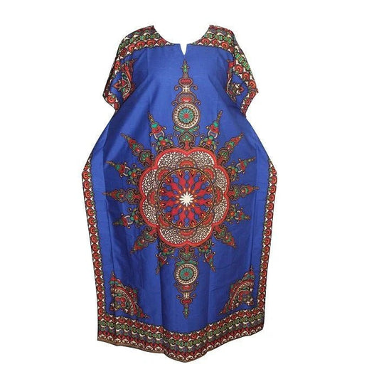 Stunning Dashikiage African Ladies Dress - 100% Cotton with Elegant African Print - Free Delivery Worldwide only at Flexi Africa