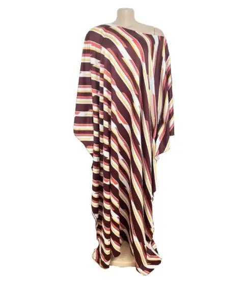 Stunning Spring/Summer Collection: Vibrant African Print Polyester Long Robes for Women - Flexi Africa - www.flexiafrica.com