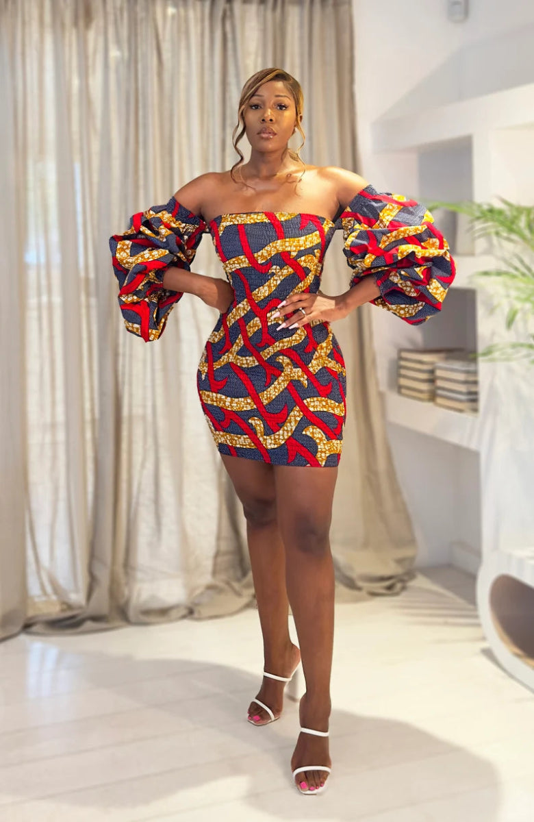 Stylish African Babu Dress | Kente & Ankara Print Design - Free Delivery Worldwide only at Flexi Africa