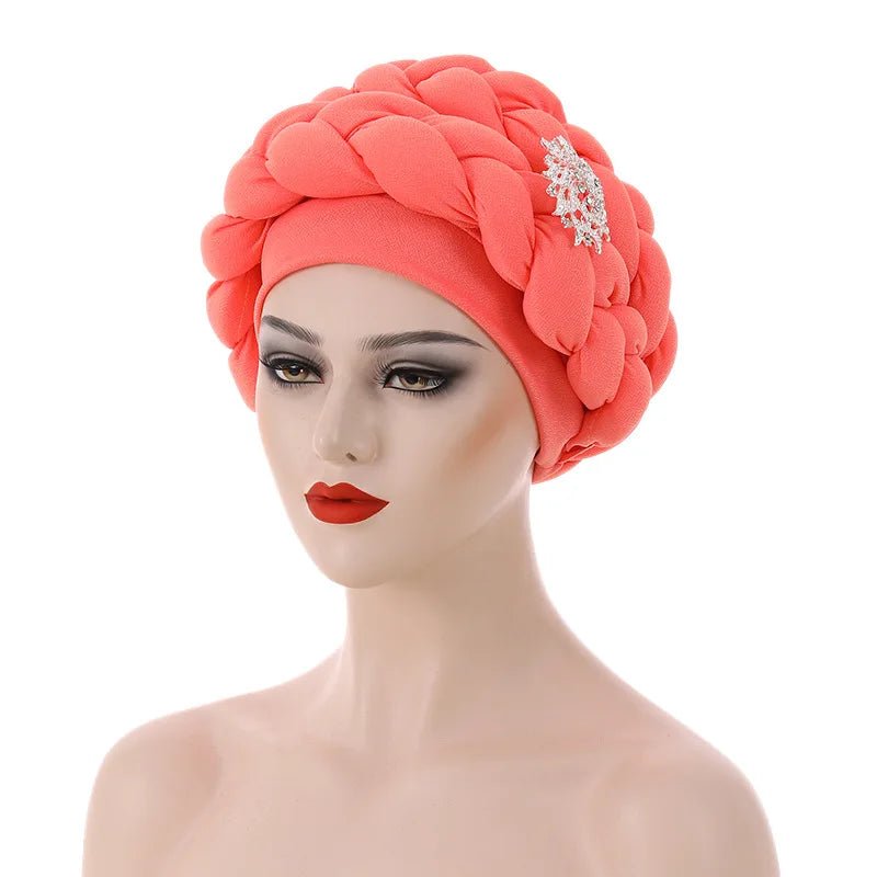Stylish Auto Gele Bonnet Hat: Elevate Your Look with Nigerian Headwear for Women - Flexi Africa - Free Delivery Worldwide only at www.flexiafrica.com